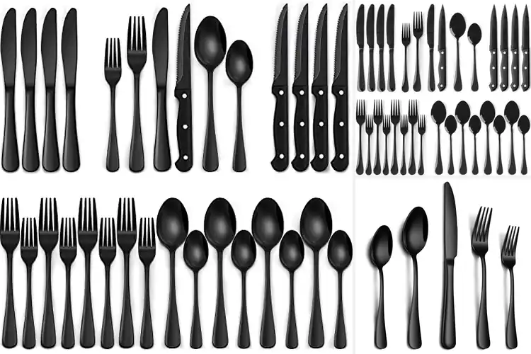 Detailed view of 10 Best Black Silverware Sets for Stylish Dining