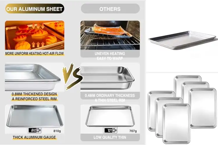 Detailed view of 10 Best Commercial Grade Baking Trays for Perfect Results