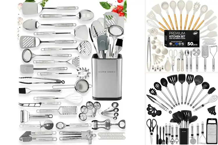 Detailed view of 10 Best Complete Kitchen Utensil Sets That Save Time & Effort