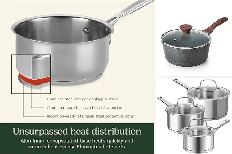 Detailed view of Best Drip Free Saucepans: Mess-Free Cooking Made Easy