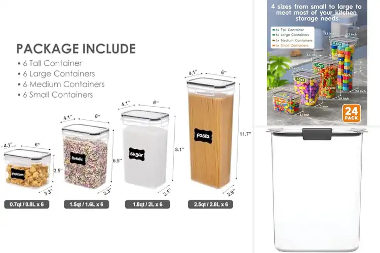 Detailed view of 10 Best Dry Food Storage Containers to Organize Your Pantry