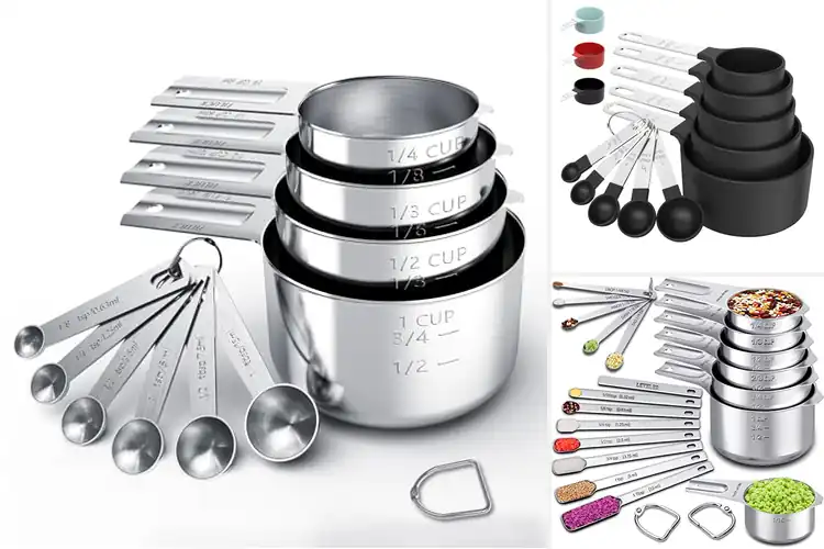 Detailed view of 10 Best Engraved Size Marks Measuring Cups And Spoons Sets