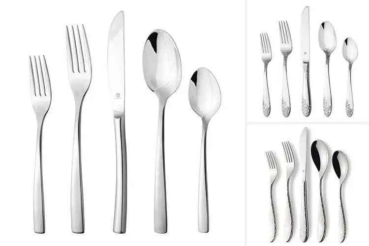 Detailed view of 10 Best Ergonomic Flatware Sets for Effortless Dining