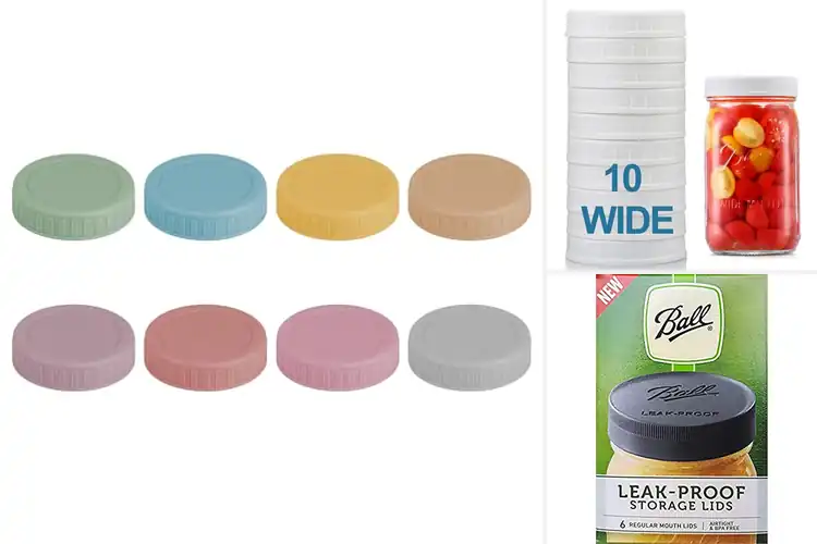 Detailed view of Best Freezer Storage Mason Jar Lids