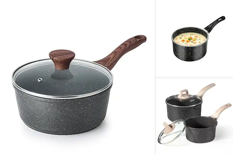 Detailed view of Best Granite Coated Small Saucepans