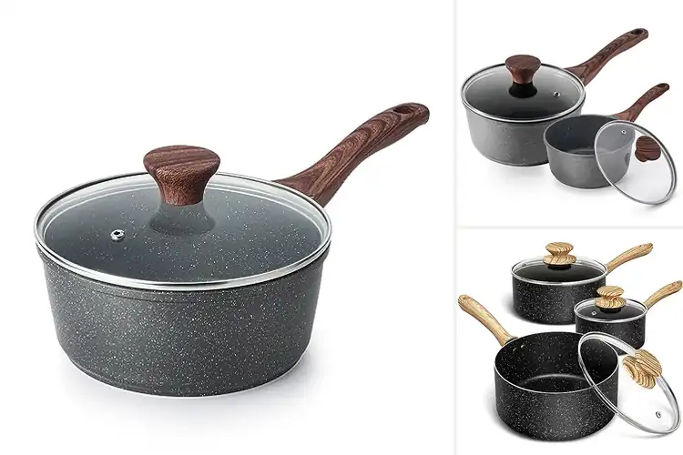 Detailed view of Best Granite Coating Saucepans for Effortless Daily Cooking