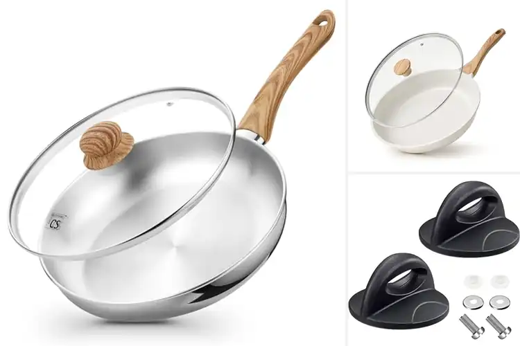 Detailed view of Best Heat Resistant Handle Pan With Lid