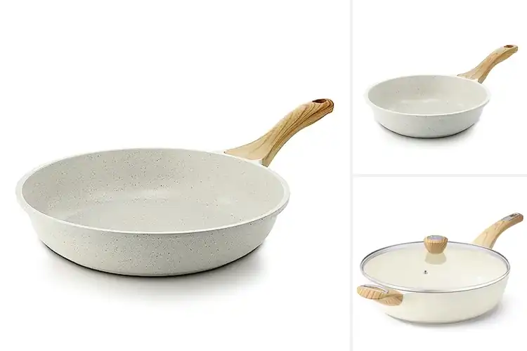 Detailed view of Best Induction Compatible Ceramic Frying Pan