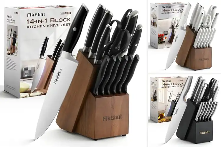 Detailed view of 10 Best Knife Block Sets for Effortless Cooking