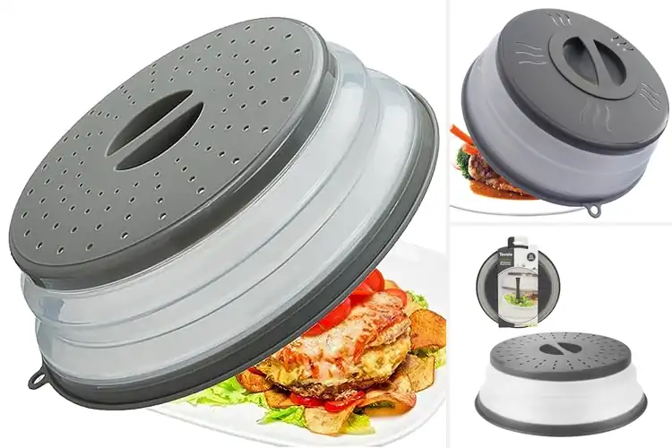 Detailed view of Best Microwave Covers With Drainage Colanders