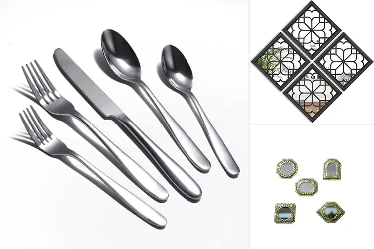 Detailed view of 10 Best Mirror Finished Sets to Elevate Your Dining Style