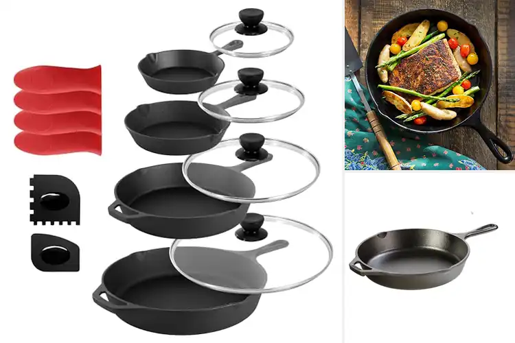 Detailed view of 10 Best Multi-Use Cast Iron Pans for Versatile Cooking