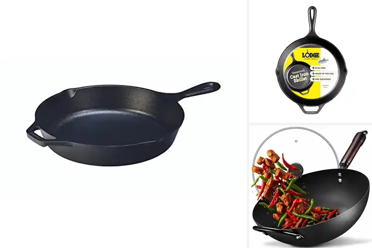 Detailed view of Best Naturally Seasoned Non-Stick Pans for Healthier Cooking