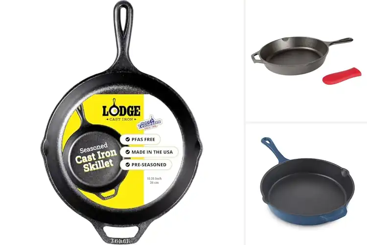 Detailed view of Best Non-Stick Cast Iron Pans for Easy Cooking & Cleanup