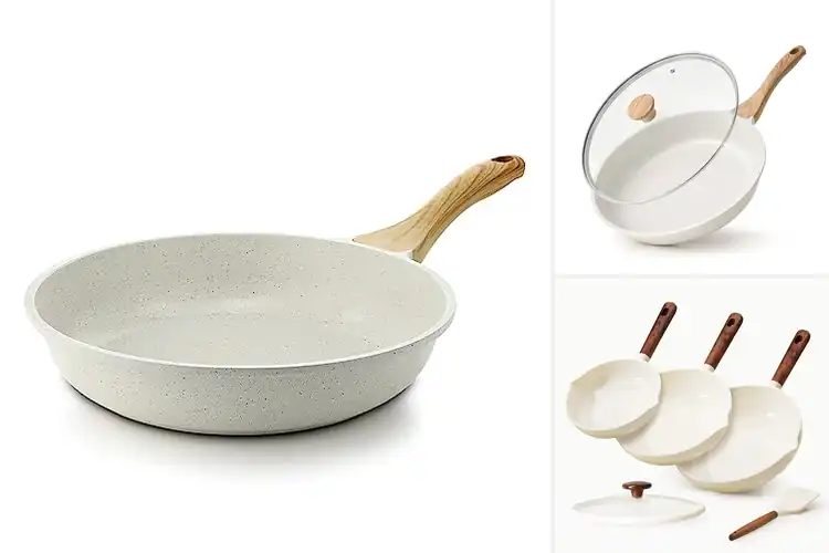 Detailed view of Best Nonstick Ceramic Skillet Surface