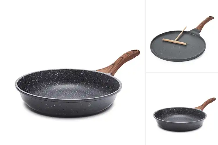 Detailed view of Best Nonstick Pan With Swiss Granite Coating