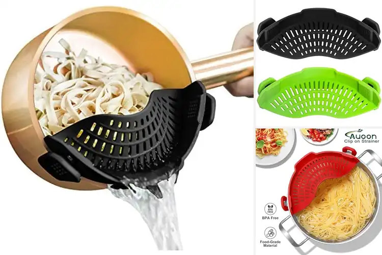 Detailed view of 10 Best Pot Strainers for Quick, Spill-Free Cooking