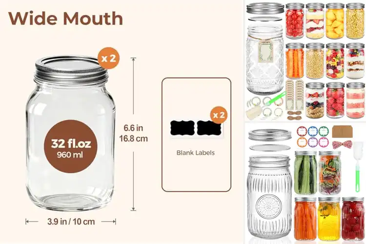 Detailed view of Best QuartSize 32Ounce Jars