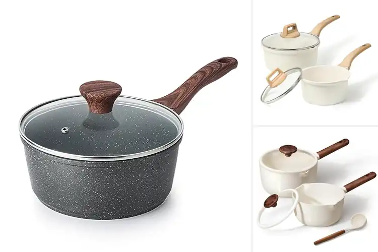 Detailed view of Best Safe Nonstick Sauce Pots PFOA Free