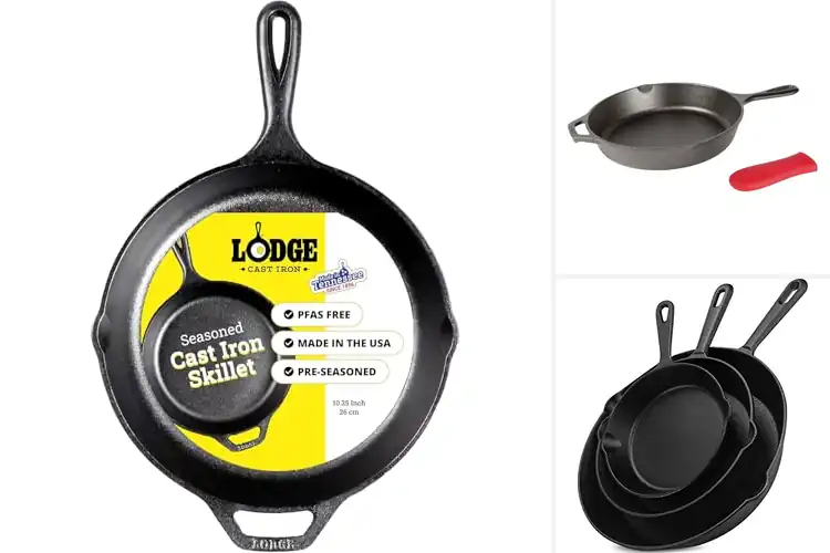 Detailed view of Best Seasoned Cast Iron Skillets