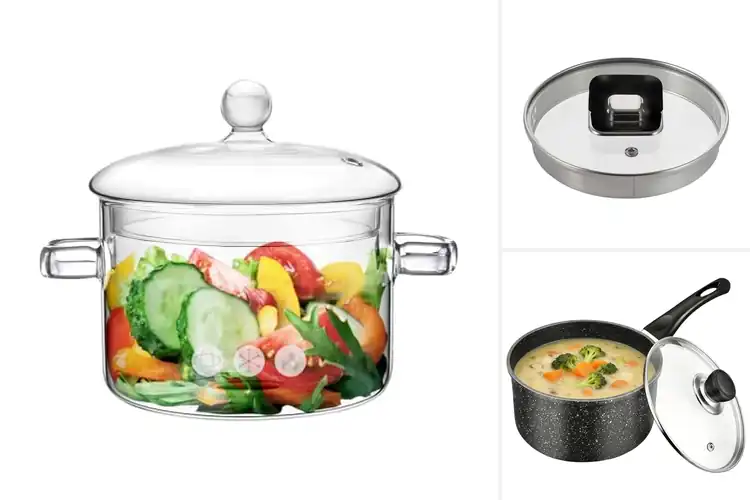 Detailed view of Best See Through Glass Lid Saucepan