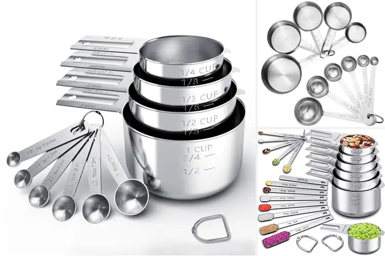 Detailed view of 10 Best Stainless Steel Measuring Cups And Spoons Sets