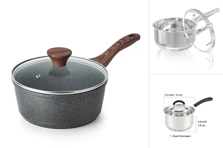 Detailed view of Best Stay-Cool Handle Sauce Pan: Cook Safely & Comfortably