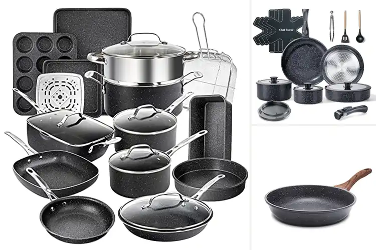 Detailed view of 10 Best Stone Cookware Pans: Even Heat, Less Oil