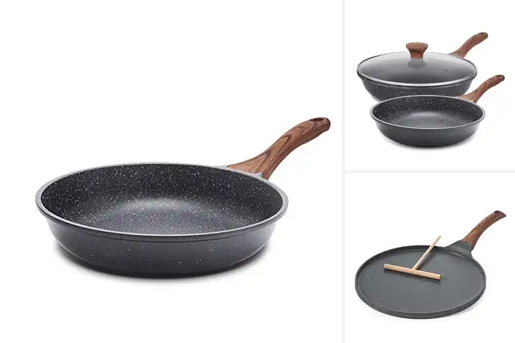 Detailed view of Best Swiss Granite Coating Pans for Healthy, Easy Cooking