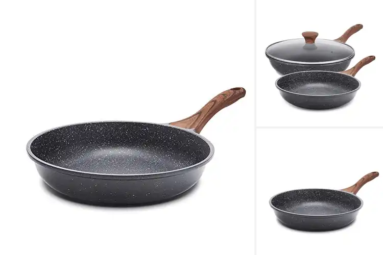 Detailed view of Best Swiss Granite Frying Pans