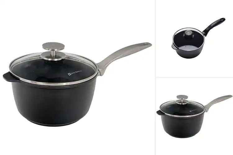 Detailed view of Best Swiss Nonstick Coated Saucepan