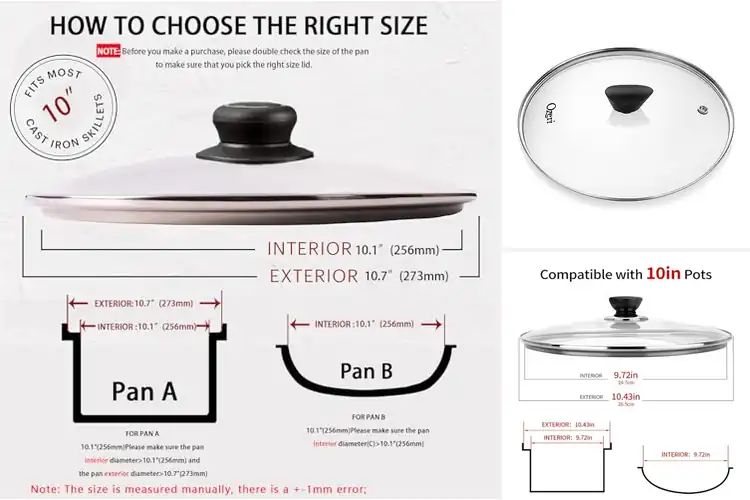 Detailed view of Best Tempered Glass Lid Frying Pan