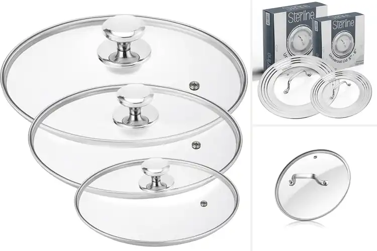 Detailed view of Best Tempered Glass Lid Pan Set: See Your Cooking