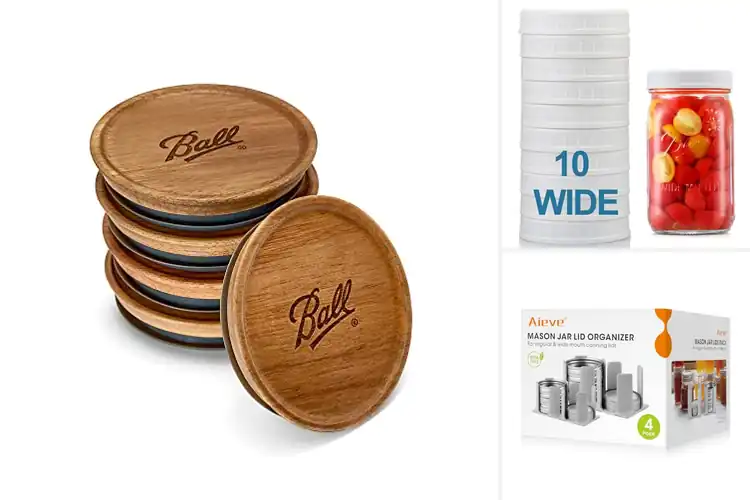 Detailed view of 10 Best Versatile Mason Jar Lids for Storage