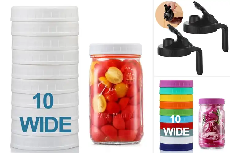 Detailed view of 10 Best Wide Mouth Mason Jar Lids: Seal Freshness