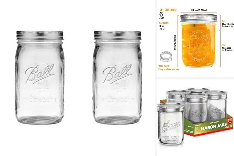 Detailed view of 10 Best Wide Mouth Mason Jars With Lids for Easy Storage & Prep