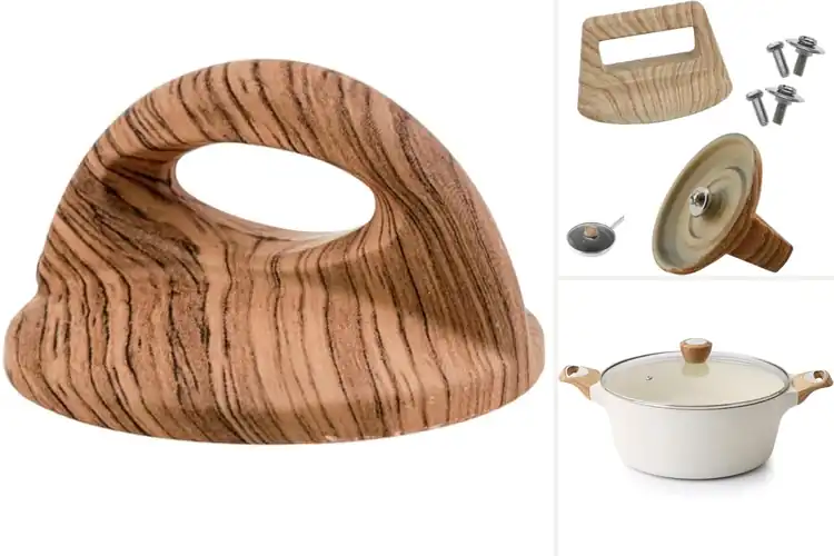 Detailed view of Best Woodgrain Bakelite Handle Cookware