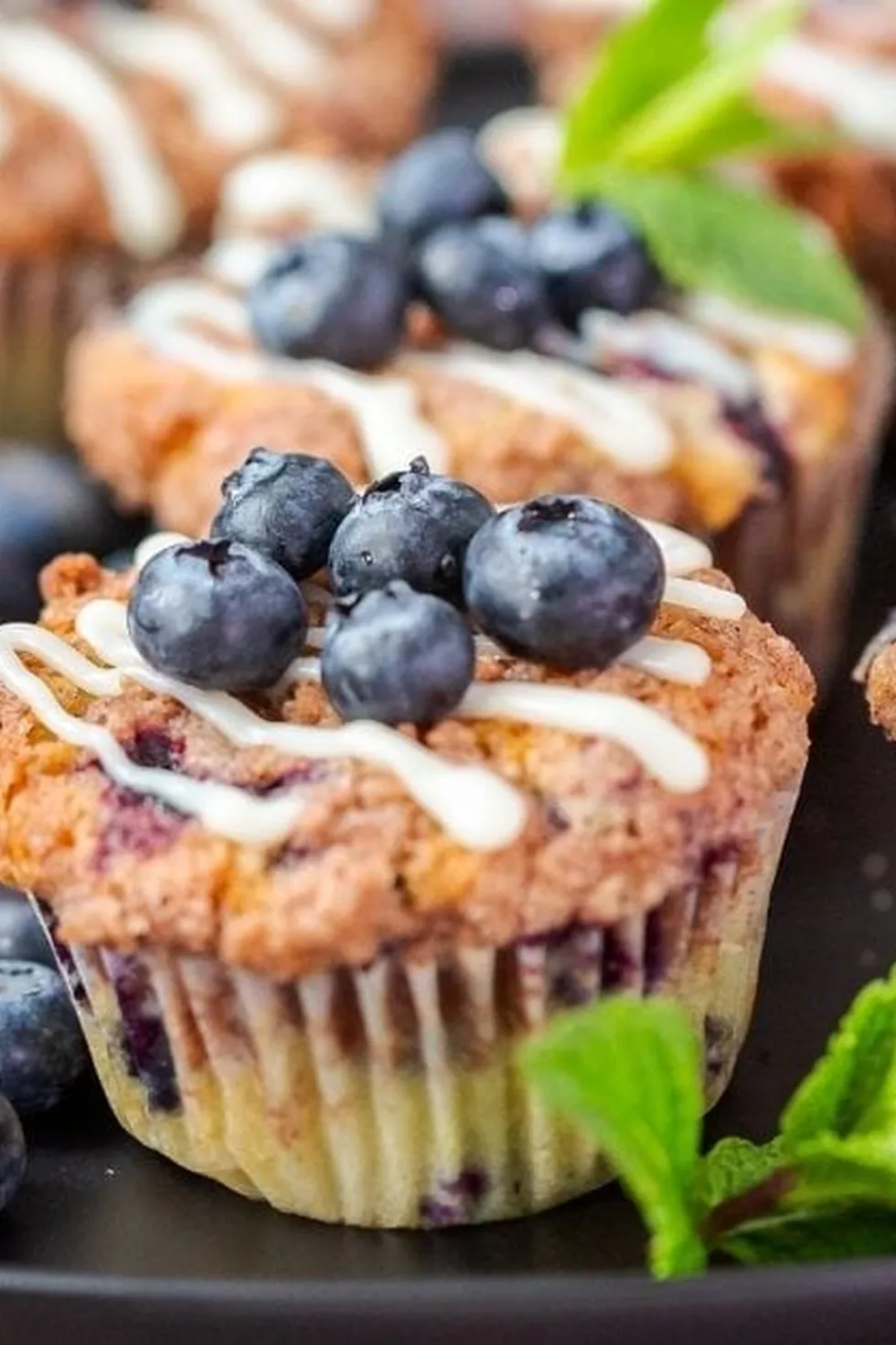 Blueberry Muffins With Frozen Blueberries Photo